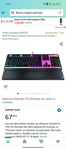 Roccat magma clavier jeu - de,