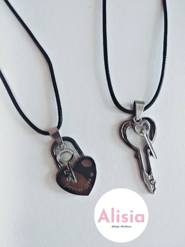 Collana acciaio coppia chiave