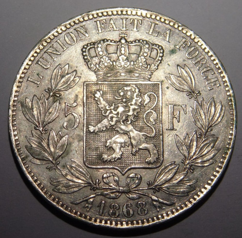 Belgio franchi 1868 - 5,