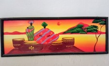 Quadro Etnico Africa Tribale- Tamburi-  Pittura Materica