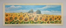 Quadro moderno dipinto a mano - Quadro girasoli su tela