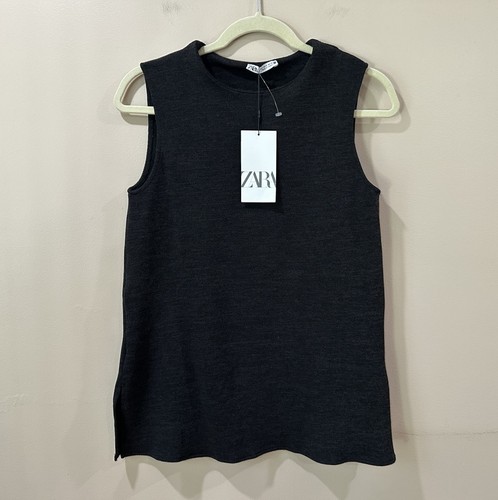 Canotta zara maglia nera - zara, donna