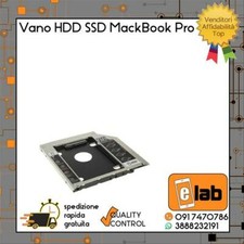 SECONDO VANO HDD SSD 2.5" MACBOOK PRO 9.5 MM FLEX FLAT SATA ADATTATORE CADDY