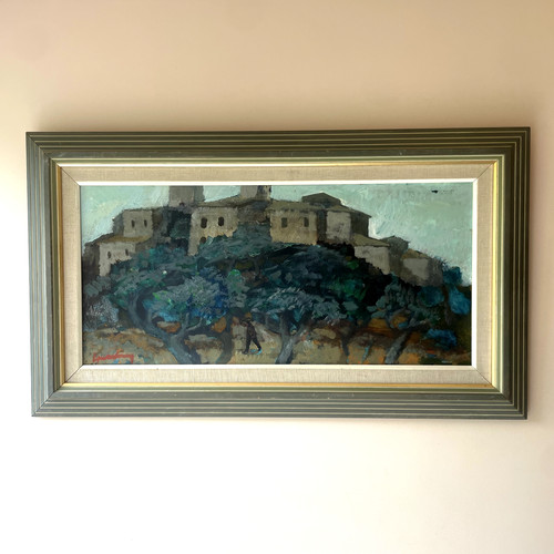 Grande dipinto olio - , vintage