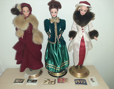 LOTTO 3 BARBIE VICTORIAN ELEGANCE HOLIDAY MEMORIES YULETIDE ROMANCE NUOVE NO BOX