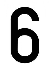 Busta 10 numeri adesivi ''6''