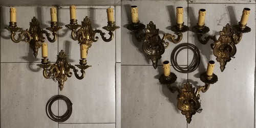 Lotto tre lumi a muro - a,