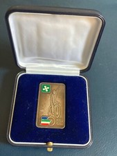 RARO LINGOTTO ARGENTO VINTAGE: simbolo ciclismo e rosa camuna puro 999 - anni 70!!!