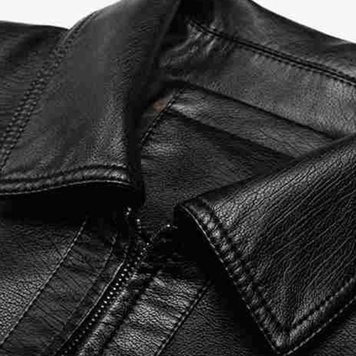Giacca pelle uomo calda - in, con