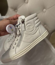 Sneakers alte Chanel bianche