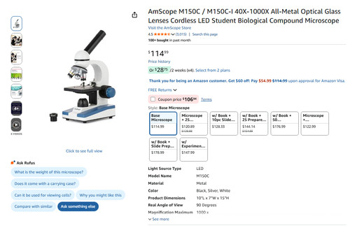 Amscope m150 series - m150,
