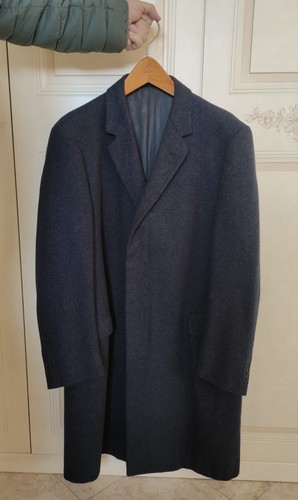Cappotto uomo blu lana - in,