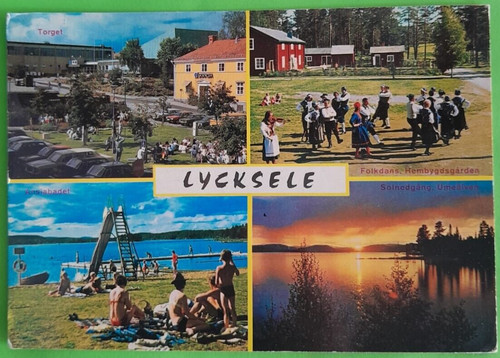 Cartolina epoca lycksele - d'epoca,
