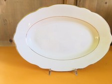 11/1970 Laveno Ceramica Revelli Vassoio Ovale Filo Oro  Forma Margherita piatto