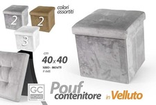 Pouf contenitore velluto - pouf,