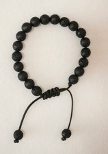 Braccialetto in roccia lavica naturale da 1 pezzo, perline di pietra naturale 