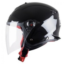 CASCO MINIJET S NERO LUCIDO