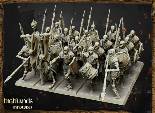Skeleton spearmen pezzi incl - spearmen, 7