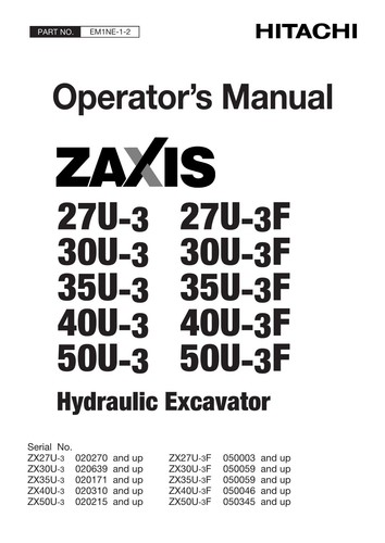 Manuale operatori escavatore - manuale,