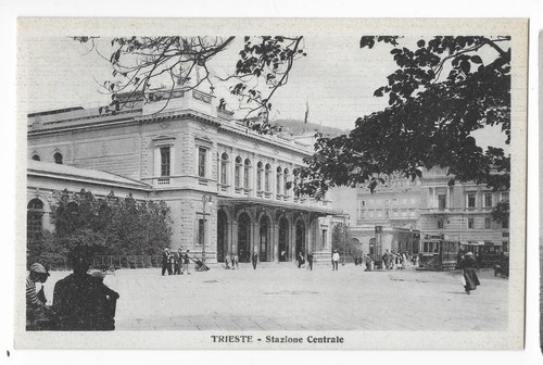 Cartolina trieste stazione - cartolina,