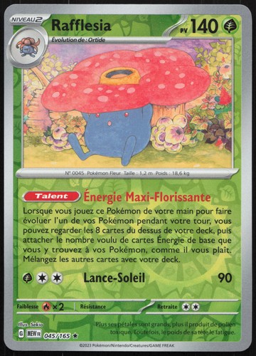 Carte pokémon rafflesia - pokémon,