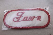 FAWN  USED EMBROIDERED VINTAGE SEW ON NAME PATCH TAGS ASSORTED COLORS