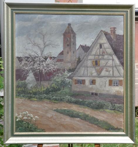 Dipinto olio veduta - ad,