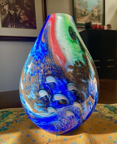 Grande vaso vetro artistico - in,