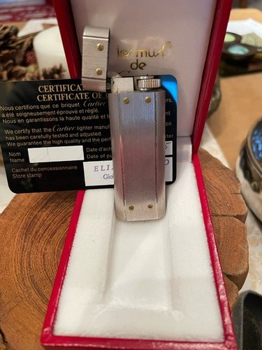 Accendino argento cartier con - cartier,