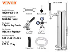 VEVOR Kit Colonna Birra a Rubinetto Singolo, Dispenser per Bevande Birra in Acci
