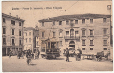 FP01075 - TREVISO - PIAZZA SAN LEONARDO UFFICIO TELEGRAFICO VIAGGIATA 1919