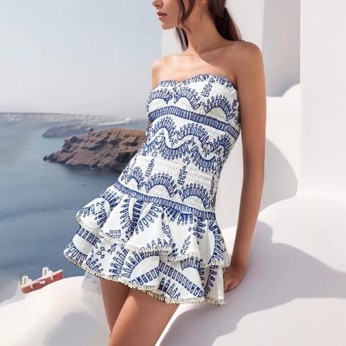 Vestito fascia ricamato - vestito,