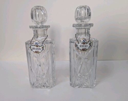Set decanter brandy whisky