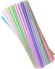 Cannucce Dritte per Bevande Calde e Fredde 200pz Colorate Dritte20cm x5mm