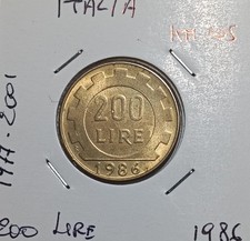 Italia 200 lire, 1986   -  km