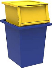 Ecobin 25+30 Set 2 Contenitori per Il Riciclaggio Dei Rifiuti. Colore: Giallo E 