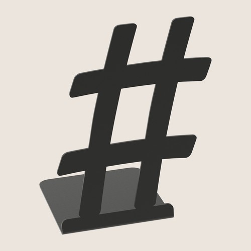 Buchstütze hashtag design - buchstütze,
