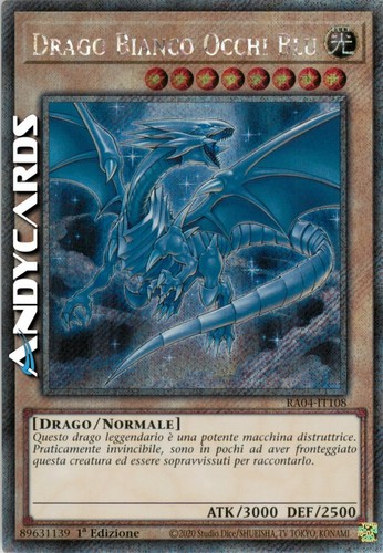 Drago bianco occhi blu - drago,