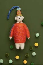 Anthropologie Nuovo con etichette Prezzo consigliato £12 Orso di Pasqua Decorazione da Appendere Ornamento Feltro Lana