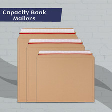 Manilla Capacity Book Mailer buste buccia e sigillo spedizione postale - tutte le dimensioni