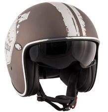 CASCO MOTO JET FIBRA VINTAGE RACER KAPPA KV29 PHILADELPHIA TABACCO OPACO  TG XXL