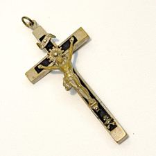 Crocifisso ebano teschio