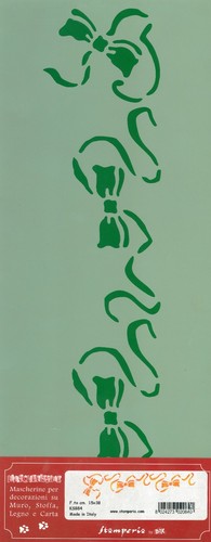 Stencil ghirlanda fiocchi - ghirlanda,