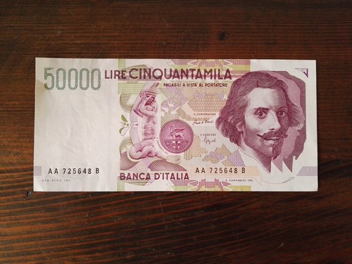 Banconota 000 lire bernini - 50.000,