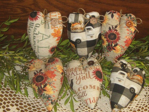Fall decor hearts wreath - fall,