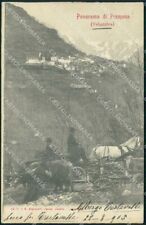 Lecco Premana Valsassina Calesse con Cavallo Bianco cartolina RT0193