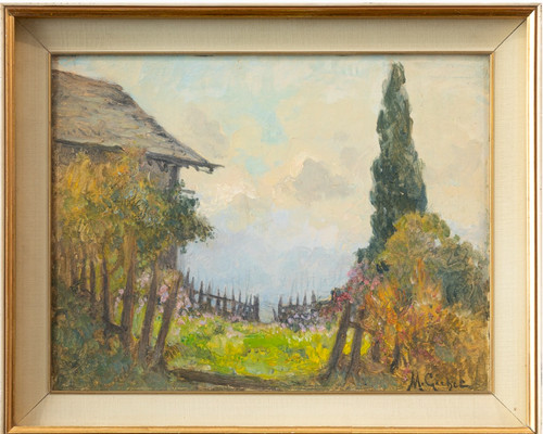 Mario gachet dipinto olio - gachet,