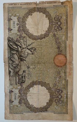 Banconota 100 lire 1942 - banconota,