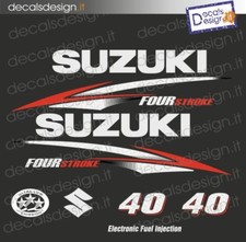 Adesivi motore marino fuoribordo Suzuki 40 cv four stroke 2010 barca stickers