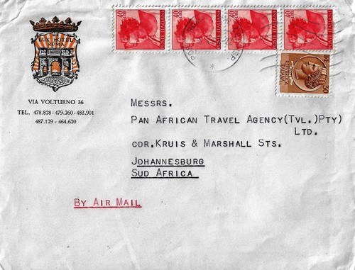 Busta viaggiata nel 1967 da - nel,